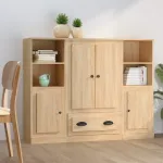 Dulapuri înalte, 3 buc., stejar sonoma, lemn prelucrat GartenMobel Dekor