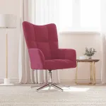 Scaun de relaxare, roșu vin, catifea GartenMobel Dekor