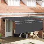 Cortina Retractabilă Antracit 400 × 300 cm Poliester, Aluminiu GartenMobel Dekor