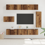 Set comodă TV 8 pcs Lemn vechi 30.5 x 30 x 90 cm Lemn compozit GartenMobel Dekor