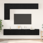 Set de dulap TV cu raft Altele 6 pcs Stejar negru 30.5 x 30 x 90 cm GartenMobel Dekor