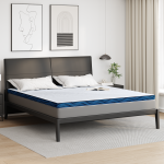 Păturile pentru saltea Alb și albastru 200 x 200 cm GartenMobel Dekor