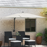 Parasol de Grădină Nisipiu 248.5 x 247.5 x 160 cm țesătură GartenMobel Dekor