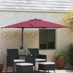 Parasol de Grădină Roșu bordo 248.5 x 247.5 x 160 cm țesătură GartenMobel Dekor