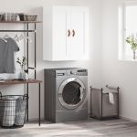 Dulap montat pe perete, alb, 69,5x34x90 cm, lemn prelucrat GartenMobel Dekor