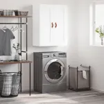 Dulap montat pe perete, alb, 69,5x34x90 cm, lemn prelucrat GartenMobel Dekor