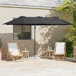 Parasol cu braț cantilever pentru grădină cu blocare Negru mare GartenMobel Dekor