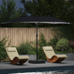 Parasol de Grădină Antracit 385 x 209 x 244 cm țesătură GartenMobel Dekor