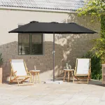 Parasol de Grădină Negru 380 x 196 x 235 cm GartenMobel Dekor