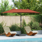 Parasol de Grădină Terracota 385 x 209 x 244 cm țesătură GartenMobel Dekor