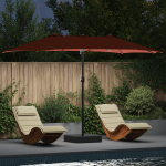 Parasol de Grădină Terracota 385 x 209 x 244 cm țesătură GartenMobel Dekor
