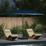 Parasol de Grădină albastru 385 x 209 x 244 cm țesătură GartenMobel Dekor