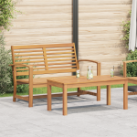 Set de canapele pentru grădină 2 pcs Maro Lemn masiv de tec GartenMobel Dekor