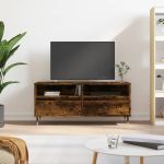 Comodă TV, stejar fumuriu, 100x34,5x44,5 cm, lemn prelucrat GartenMobel Dekor