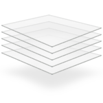 Folie de Sticlă Acrilică 5 pcs Transparent 40 x 60 cm Acril GartenMobel Dekor