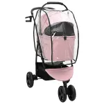 Carucior pentru Pisici Pliante Ajustabil Roz 78 x 54 x 101 cm GartenMobel Dekor