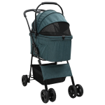 Carucior pentru Pisici Pliante Ajustabil Verde 81 x 47 x 99 cm GartenMobel Dekor
