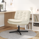 Scaun Relaxant Rotativ cu pernă Altele Manual Crem 63 x 75 x 76 cm Catifea GartenMobel Dekor