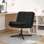 Scaun Relaxant Rotativ cu pernă Altele Manual Negru 63 x 75 x 76 cm Catifea GartenMobel Dekor