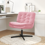Scaun Relaxant Rotativ cu pernă Altele Manual Roz 63 x 75 x 76 cm Catifea GartenMobel Dekor