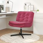 Scaun Relaxant Rotativ cu pernă Altele Manual bordo 63 x 75 x 76 cm Catifea GartenMobel Dekor