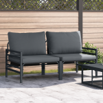 Seturi de mobilier de exterior cu pernă cu pernă 2 pcs Antracit GartenMobel Dekor