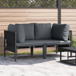 Seturi de mobilier de exterior cu pernă cu pernă 2 pcs Antracit GartenMobel Dekor