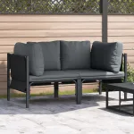 Seturi de mobilier de exterior cu pernă cu pernă 2 pcs Antracit GartenMobel Dekor