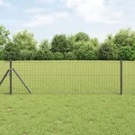 Stâlpi de Gard 12 pcs Gri 120 cm Oțel vopsit în pulbere GartenMobel Dekor