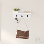Răcător de paltoane montat pe perete Alb 40 x 10.5 x 18 cm GartenMobel Dekor