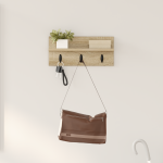 Răcător de paltoane montat pe perete cu raft Pe perete Stejar sonoma GartenMobel Dekor