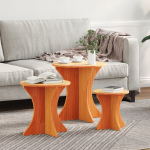 Set de măsuțe de cafea 3 pcs Maro ceruit 46 x 46 x 47 cm GartenMobel Dekor