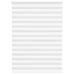 Jaluzea tip zebra alb lățime țesătură 155,9 cm poliester GartenMobel Dekor