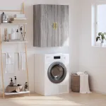 Dulap montat pe perete, gri sonoma, 69,5x34x90 cm GartenMobel Dekor