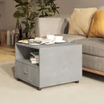 Măsuță de cafea, gri beton, 55x55x40 cm, lemn prelucrat GartenMobel Dekor