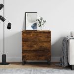 Servantă, stejar fumuriu, 60x30x75 cm, lemn compozit GartenMobel Dekor