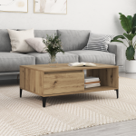 Masă de cafea stejar artizanal 90 x 60 x 35 cm Lemn compozit GartenMobel Dekor