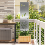 Panou Decorativ de Grădină Argintiu 32 x 140 cm Oțel inoxidabil GartenMobel Dekor
