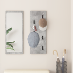 Răcător de paltoane montat pe perete Gri beton 30 x 1.5 x 80 cm GartenMobel Dekor