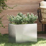 Vază pentru Grădină Argintiu 50 x 32 x 40 cm Oțel galvanizat GartenMobel Dekor