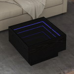Masă de cafea Stejar negru 50 x 50 x 30 cm Lemn compozit GartenMobel Dekor
