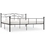 Cadru de pat, negru, 180 x 200 cm, metal GartenMobel Dekor