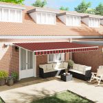 Marchiză retractabilă with Manual Portocalie și maro 500 × 300 cm GartenMobel Dekor