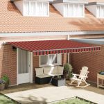 Pergolă Manuală Manual portocaliu și maro 450 × 350 cm Acril GartenMobel Dekor