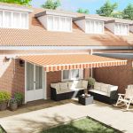 Marchiză retractabilă with Manual Galben și portocaliu 500 × 350 cm GartenMobel Dekor