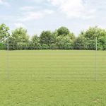 Stâlpi de gard argintii 44 pcs Argintiu Oțel Galvanizat GartenMobel Dekor