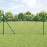 Set de Stâlpi de Gard Verde 1 x 25 m Oțel Galvanizat GartenMobel Dekor