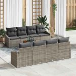 Set Canapea Grădină 7 pcs Gri 55 x 55 x 37 cm Ratan GartenMobel Dekor