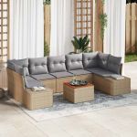 Set de Canapele de Grădină 8 pcs Bej, gri deschis GartenMobel Dekor