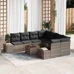 Set Canapea pentru Grădină 9 pcs Gri 55 x 55 x 37 cm GartenMobel Dekor